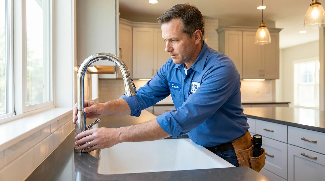 Kitchen faucet installation by Johns Plumbing LLC in Vale